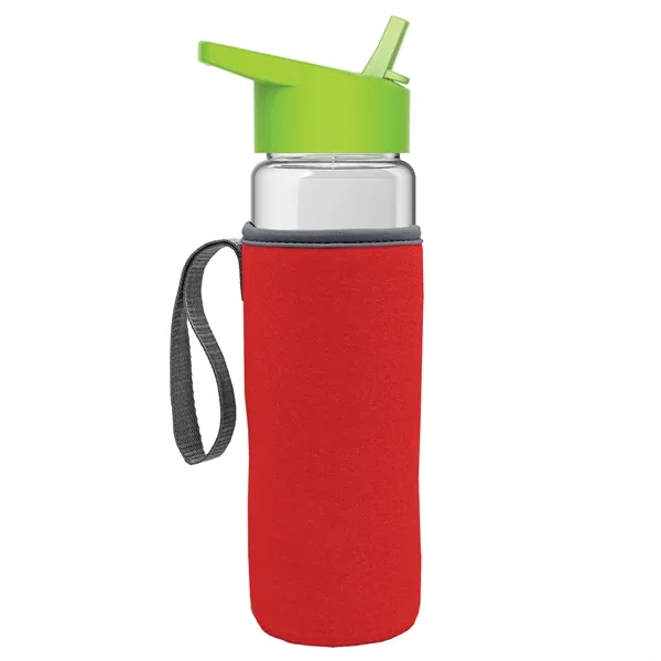 24 Oz Bottle- Flip Straw Lid & Insulator Caddy... from ASI 40480 Koozie Group