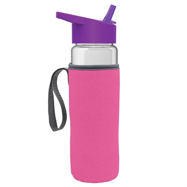 24 Oz Bottle- Flip Straw Lid & Insulator Caddy... from ASI 40480 Koozie Group