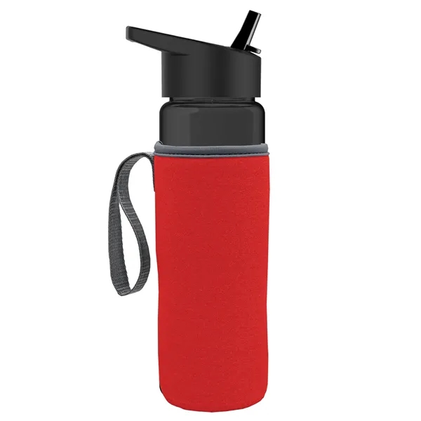 24 Oz Bottle- Flip Straw Lid & Insulator Caddy... from ASI 40480 Koozie Group