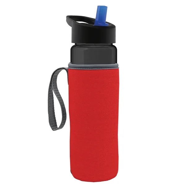 24 Oz Bottle- Flip Straw Lid & Insulator Caddy... from ASI 40480 Koozie Group