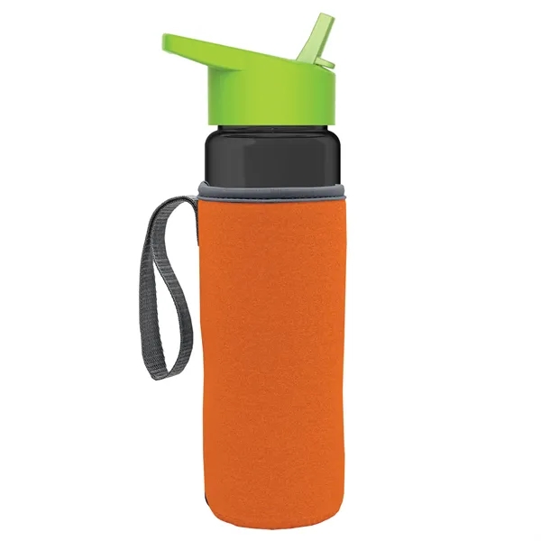 24 Oz Bottle- Flip Straw Lid & Insulator Caddy... from ASI 40480 Koozie Group
