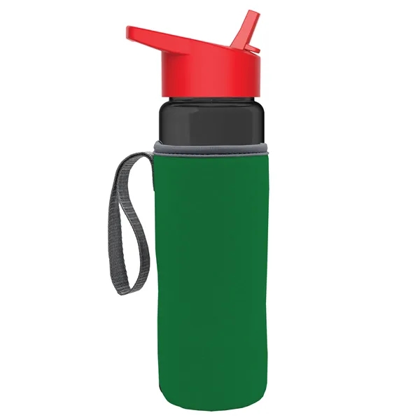 24 Oz Bottle- Flip Straw Lid & Insulator Caddy... from ASI 40480 Koozie Group