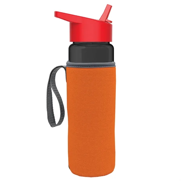 24 Oz Bottle- Flip Straw Lid & Insulator Caddy... from ASI 40480 Koozie Group