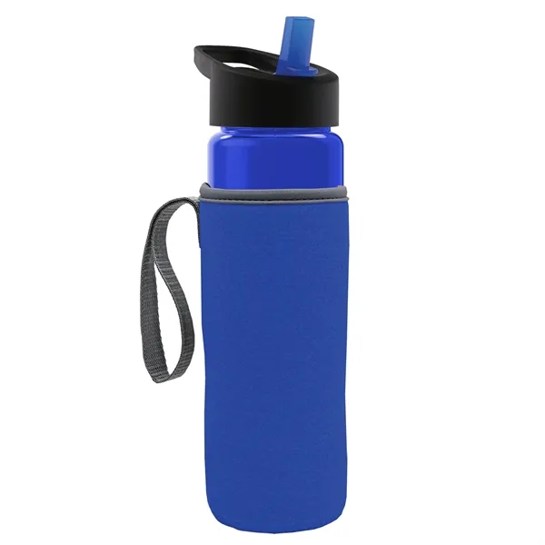 24 Oz Bottle- Flip Straw Lid & Insulator Caddy... from ASI 40480 Koozie Group