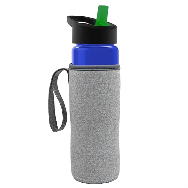 24 Oz Bottle- Flip Straw Lid & Insulator Caddy... from ASI 40480 Koozie Group