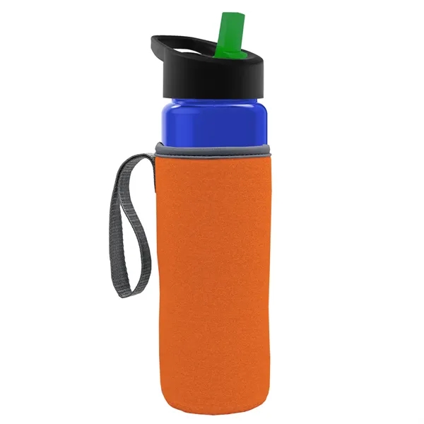24 Oz Bottle- Flip Straw Lid & Insulator Caddy... from ASI 40480 Koozie Group