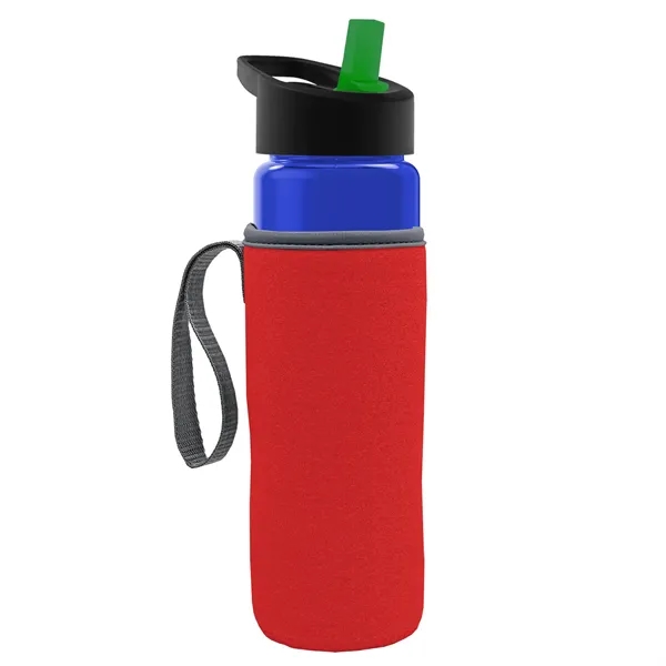 24 Oz Bottle- Flip Straw Lid & Insulator Caddy... from ASI 40480 Koozie Group