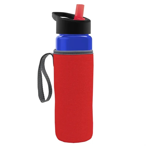 24 Oz Bottle- Flip Straw Lid & Insulator Caddy... from ASI 40480 Koozie Group