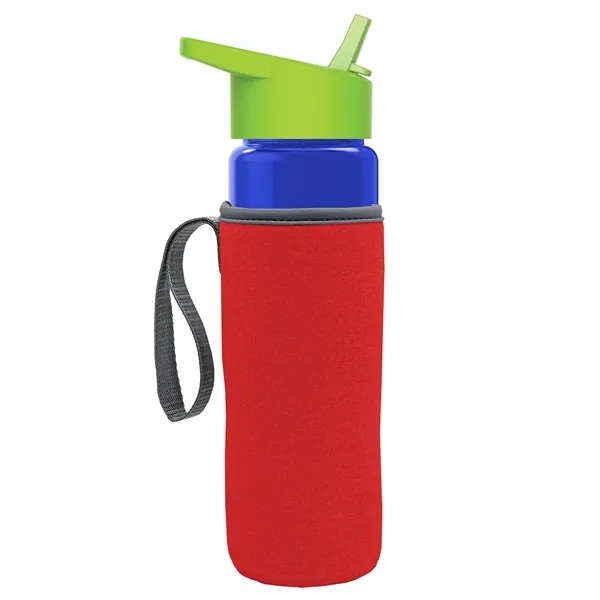 24 Oz Bottle- Flip Straw Lid & Insulator Caddy... from ASI 40480 Koozie Group