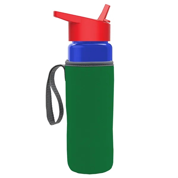 24 Oz Bottle- Flip Straw Lid & Insulator Caddy... from ASI 40480 Koozie Group