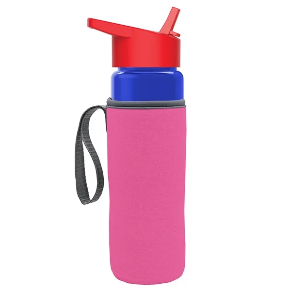 24 Oz Bottle- Flip Straw Lid & Insulator Caddy... from ASI 40480 Koozie Group