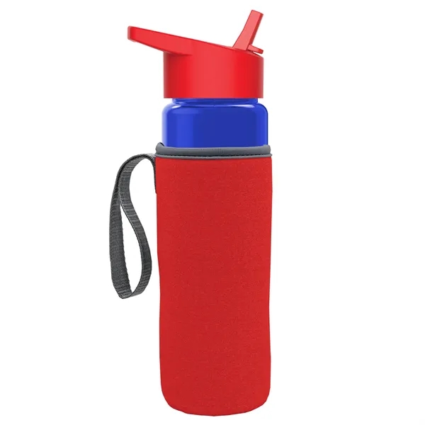 24 Oz Bottle- Flip Straw Lid & Insulator Caddy... from ASI 40480 Koozie Group
