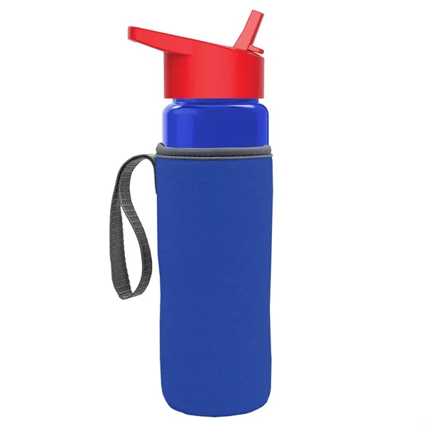 24 Oz Bottle- Flip Straw Lid & Insulator Caddy... from ASI 40480 Koozie Group