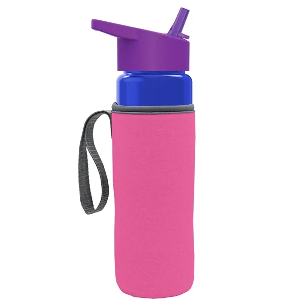 24 Oz Bottle- Flip Straw Lid & Insulator Caddy... from ASI 40480 Koozie Group