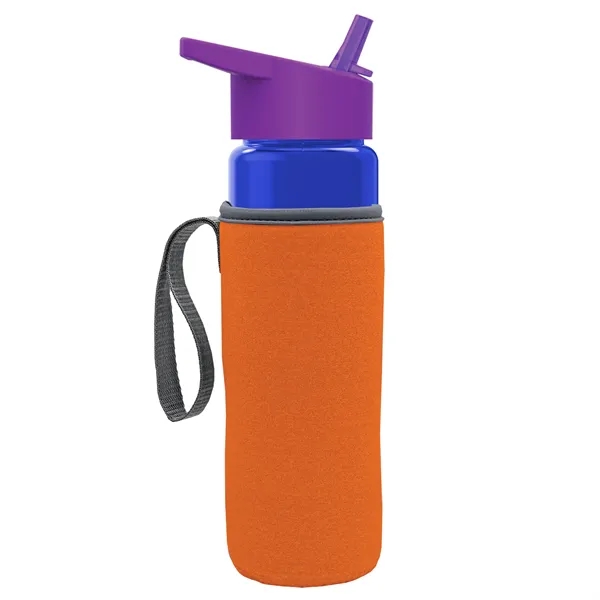 24 Oz Bottle- Flip Straw Lid & Insulator Caddy... from ASI 40480 Koozie Group