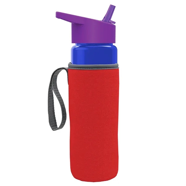 24 Oz Bottle- Flip Straw Lid & Insulator Caddy... from ASI 40480 Koozie Group