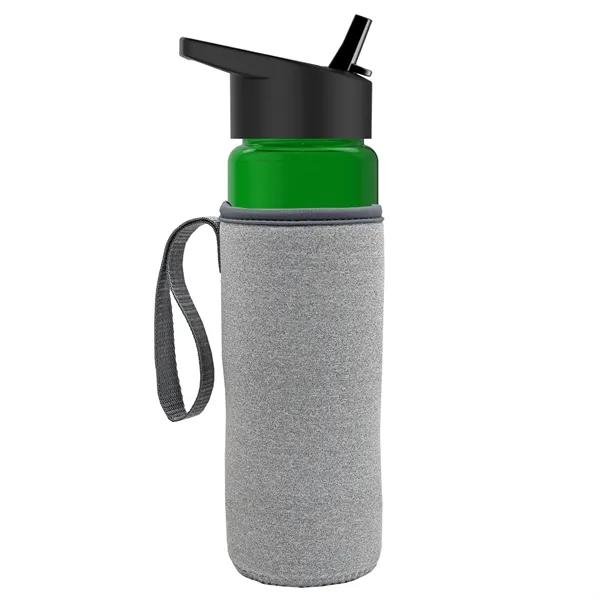 24 Oz Bottle- Flip Straw Lid & Insulator Caddy... from ASI 40480 Koozie Group