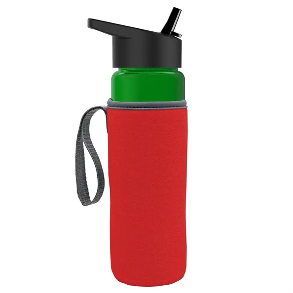 24 Oz Bottle- Flip Straw Lid & Insulator Caddy... from ASI 40480 Koozie Group