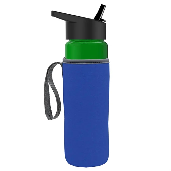 24 Oz Bottle- Flip Straw Lid & Insulator Caddy... from ASI 40480 Koozie Group
