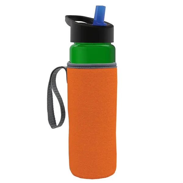 24 Oz Bottle- Flip Straw Lid & Insulator Caddy... from ASI 40480 Koozie Group