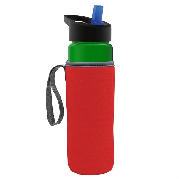 24 Oz Bottle- Flip Straw Lid & Insulator Caddy... from ASI 40480 Koozie Group