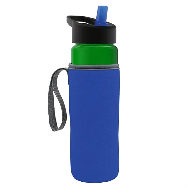 24 Oz Bottle- Flip Straw Lid & Insulator Caddy... from ASI 40480 Koozie Group
