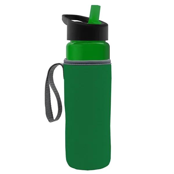 24 Oz Bottle- Flip Straw Lid & Insulator Caddy... from ASI 40480 Koozie Group