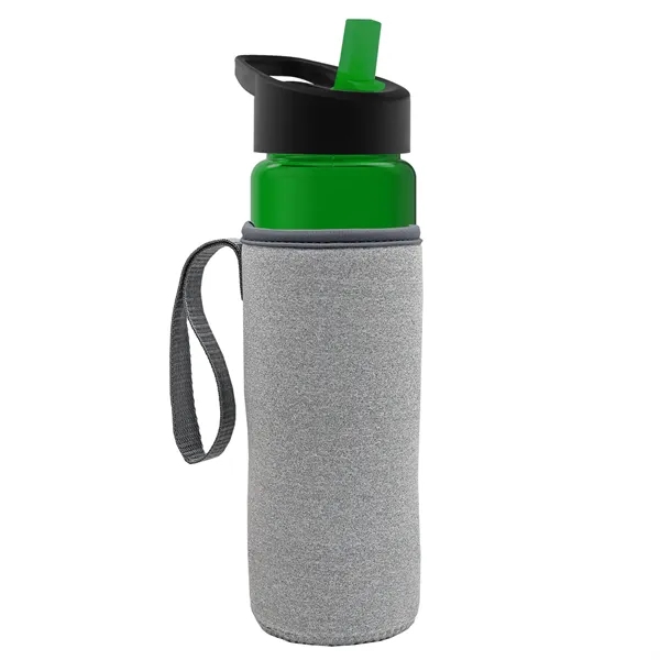 24 Oz Bottle- Flip Straw Lid & Insulator Caddy... from ASI 40480 Koozie Group