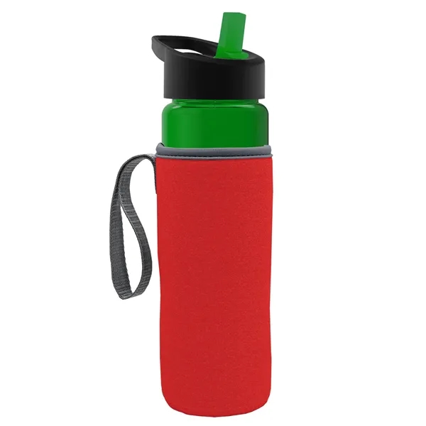 24 Oz Bottle- Flip Straw Lid & Insulator Caddy... from ASI 40480 Koozie Group