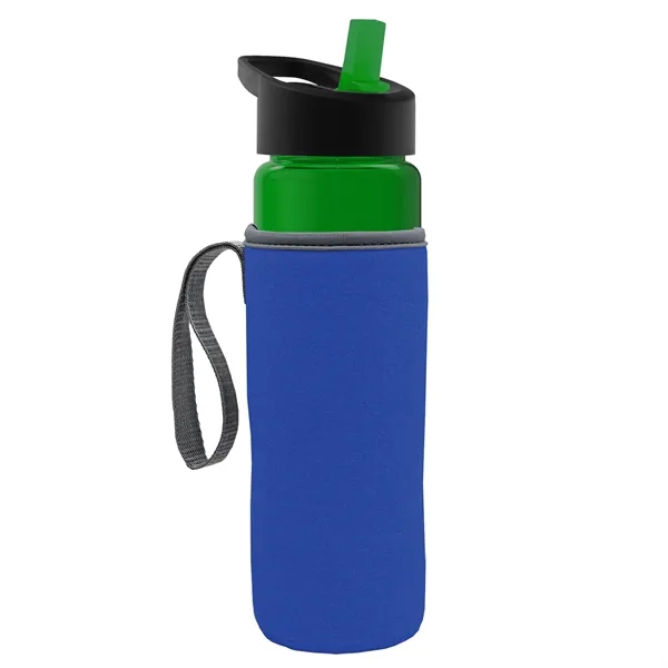 24 Oz Bottle- Flip Straw Lid & Insulator Caddy... from ASI 40480 Koozie Group