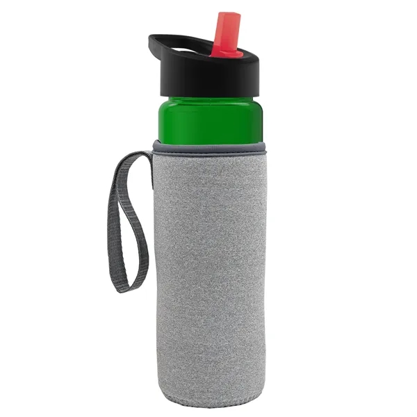 24 Oz Bottle- Flip Straw Lid & Insulator Caddy... from ASI 40480 Koozie Group