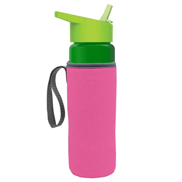 24 Oz Bottle- Flip Straw Lid & Insulator Caddy... from ASI 40480 Koozie Group