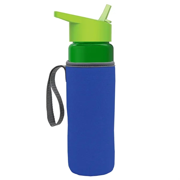 24 Oz Bottle- Flip Straw Lid & Insulator Caddy... from ASI 40480 Koozie Group