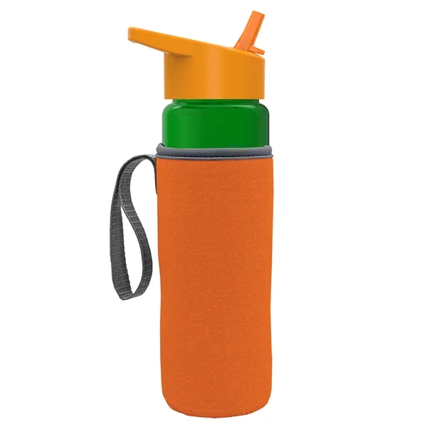 24 Oz Bottle- Flip Straw Lid & Insulator Caddy... from ASI 40480 Koozie Group