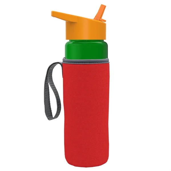 24 Oz Bottle- Flip Straw Lid & Insulator Caddy... from ASI 40480 Koozie Group