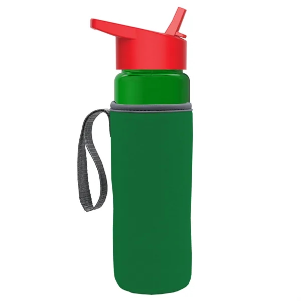 24 Oz Bottle- Flip Straw Lid & Insulator Caddy... from ASI 40480 Koozie Group