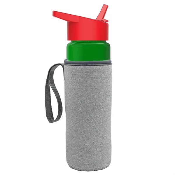 24 Oz Bottle- Flip Straw Lid & Insulator Caddy... from ASI 40480 Koozie Group