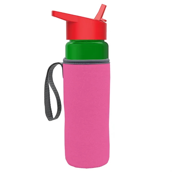 24 Oz Bottle- Flip Straw Lid & Insulator Caddy... from ASI 40480 Koozie Group