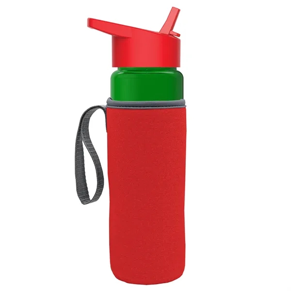 24 Oz Bottle- Flip Straw Lid & Insulator Caddy... from ASI 40480 Koozie Group