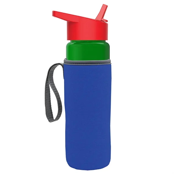24 Oz Bottle- Flip Straw Lid & Insulator Caddy... from ASI 40480 Koozie Group