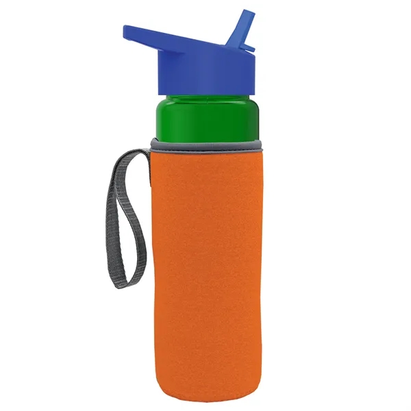 24 Oz Bottle- Flip Straw Lid & Insulator Caddy... from ASI 40480 Koozie Group