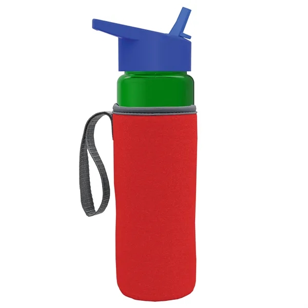 24 Oz Bottle- Flip Straw Lid & Insulator Caddy... from ASI 40480 Koozie Group