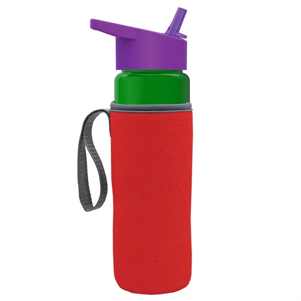 24 Oz Bottle- Flip Straw Lid & Insulator Caddy... from ASI 40480 Koozie Group