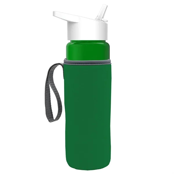 24 Oz Bottle- Flip Straw Lid & Insulator Caddy... from ASI 40480 Koozie Group