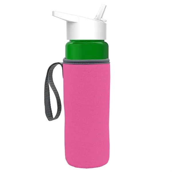 24 Oz Bottle- Flip Straw Lid & Insulator Caddy... from ASI 40480 Koozie Group