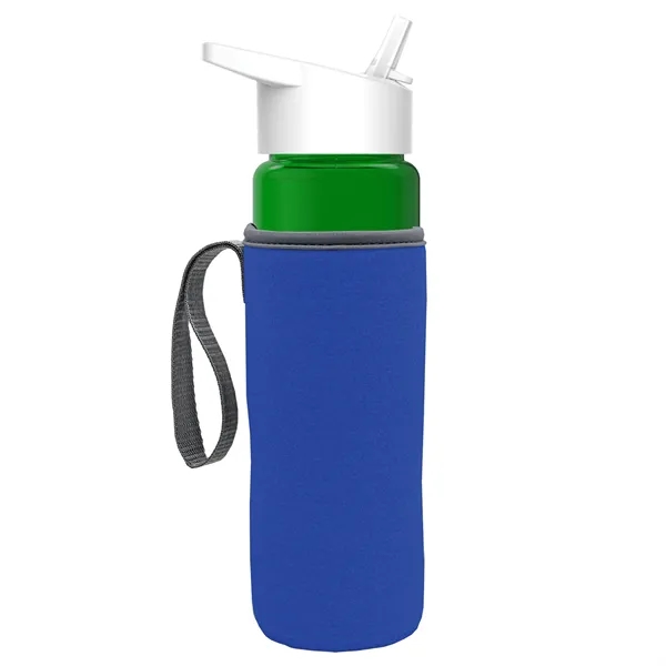 24 Oz Bottle- Flip Straw Lid & Insulator Caddy... from ASI 40480 Koozie Group