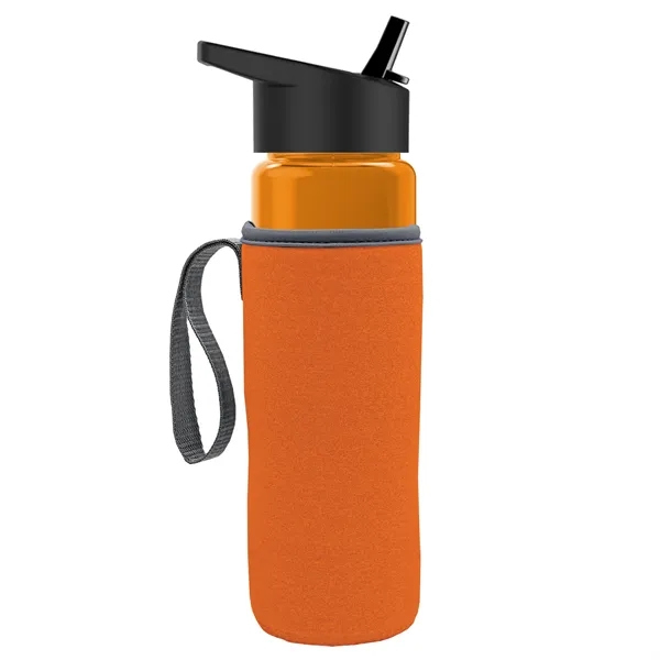 24 Oz Bottle- Flip Straw Lid & Insulator Caddy... from ASI 40480 Koozie Group