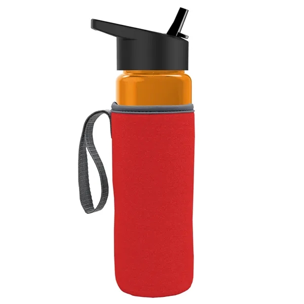 24 Oz Bottle- Flip Straw Lid & Insulator Caddy... from ASI 40480 Koozie Group