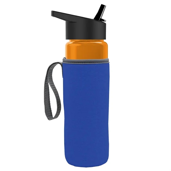 24 Oz Bottle- Flip Straw Lid & Insulator Caddy... from ASI 40480 Koozie Group