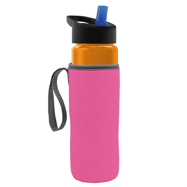24 Oz Bottle- Flip Straw Lid & Insulator Caddy... from ASI 40480 Koozie Group